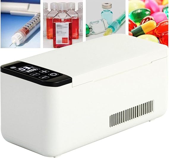 Large Capacity Insulin Refrigerator Cooler Box, Portable Car Travel Mini Fridge, Cooler And Warmer, USB Charging, With Battery,1 Battery