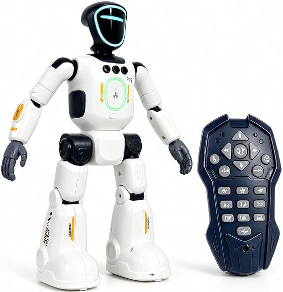 AI Robot Toy for Kids Smart Programmable Interactive Robot | Smart Programmable, Remote Control, Gesture Sensing & Voice Recording, Singing & Dancing, USB Rechargeable