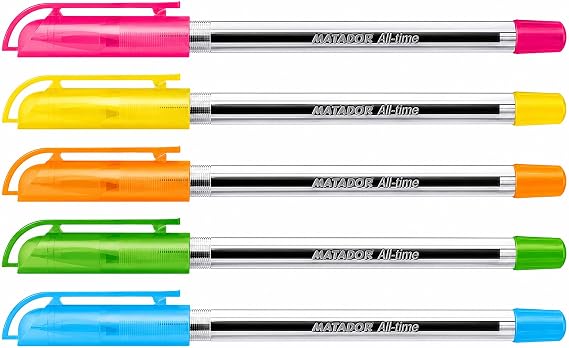 Matador All-Time Premium Oil Gel Pen 0.6 mm Black Ink 12 Pack