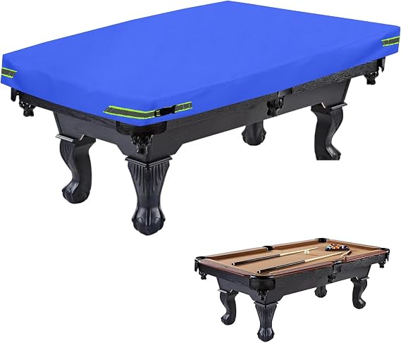 7 ft Pool Table Cover 600D Waterproof Dustproof Windproof Anti-UV Oxford Protective Cover for Snooker Table Pool Table Garden Furniture Garden Table