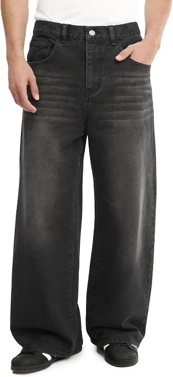 Comdecevis Men's Baggy Fit Jean Pants