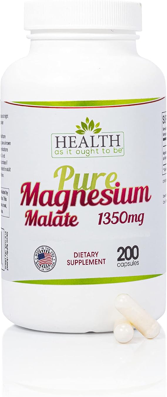 Pure Magnesium Malate Muscle Support | 200ct | Health As It Ought To Be