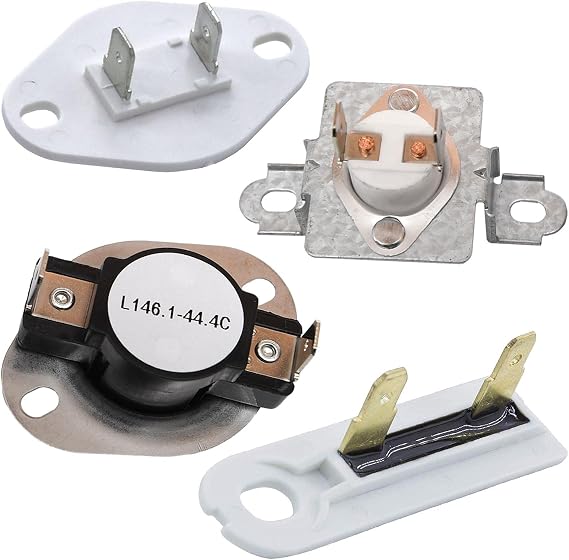 Seentech 279973 & 3392519 & 8577274 Dryer Thermostat & Thermal Cut-off Fuse Kit and Thermistor Control and Thermal Fuse - Replacement Part-Compatible with Kenmore Whirlpool Dryers