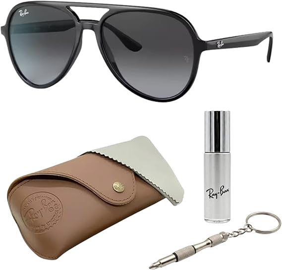 Ray-Ban RB4376 Pilot Shaped Sunglasses for Men & Women with Official RAYBAN Eyewear Kit