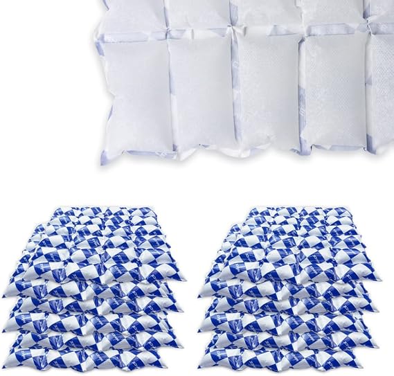 Reusable Dry Ice Packs for Shipping & Storage - Long Lasting Cold Packs for Lunch Box & Coolers - Ideal for Frozen Food & Drinks