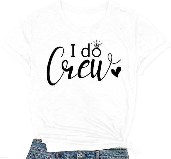 Womens Bride Shirt Engaged Bridal Bridesmaid Tshirt Bachelorette Party Tee Tops