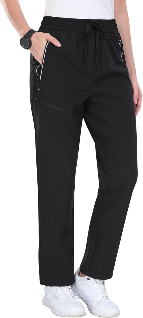 MoFiz Women's Fleece Lined Waterproof Insulated Snow Ski Hiking Pants