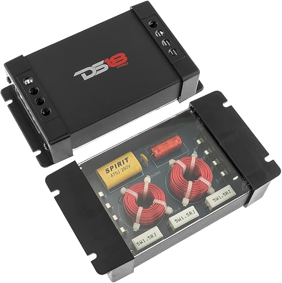 DS18 PRO-CFX 2-Way Car Audio Passive Crossover, Great for Tweeters & Mid-Range Speakers - Power Handling Up to 300 Watts (2 Pack)