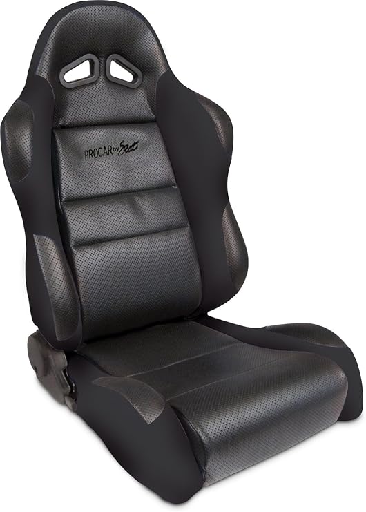 ProCar by Scat 80-1605-61R Sportsman Black Vinyl/Velour Right Racing Seat