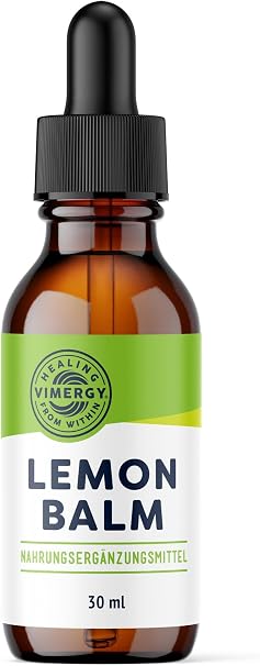 Vimergy Lemon Balm Extract 30 Servings – Traditionally Used in Herbal Medicine as a Sleep aid During Times of Mental Stress – Alcohol-Free – Gluten Free Non-GMO Kosher Vegan & Paleo (30 ml)