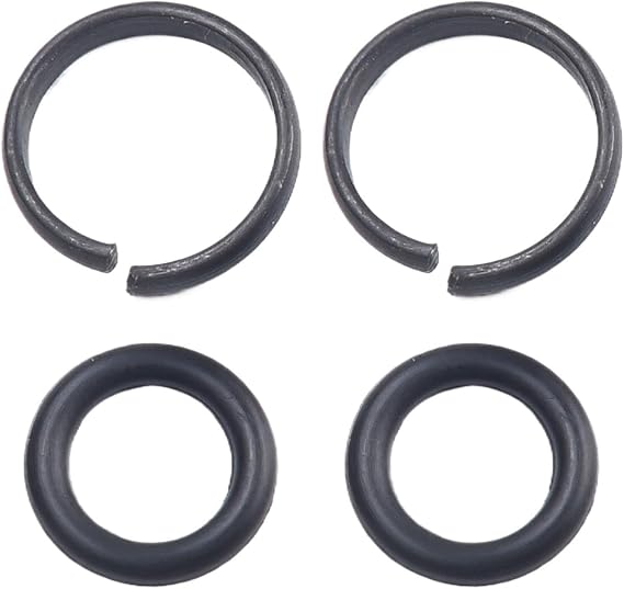 2 Sets Socket Retainer Rings with O-Ring for 1/2 Inch Square Drive Pneumatic for IMPACT Wrench Replacement for Craftsman IR Black(1/2)