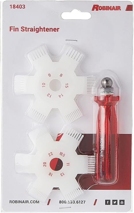 Robinair 18403 Fin Comb/Straightener - Six Combs for Different Fin Spacings