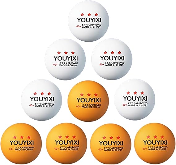 10 Pcs Table Tennis Ball Replacement Pingpong Ball 3-Star Standard Table Tennis Ball for Indoor/Outdoor Pingpong Table Table Tennis Ball Indoor Sports Competition Grade