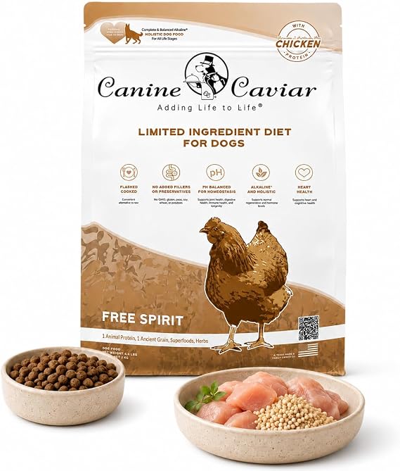 Canine Caviar Free Spirit Dry Dog Food Chicken and Millet Recipe 4.4 lb