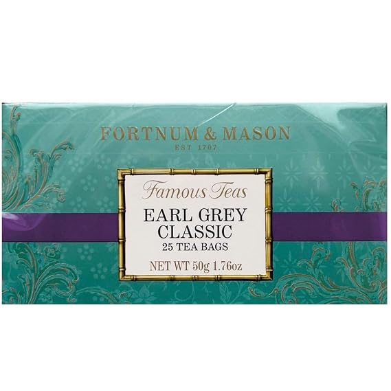 Fortnum and Mason British Tea. Earl Grey Classic 25 Count Tea Bags (1 Pack) USA