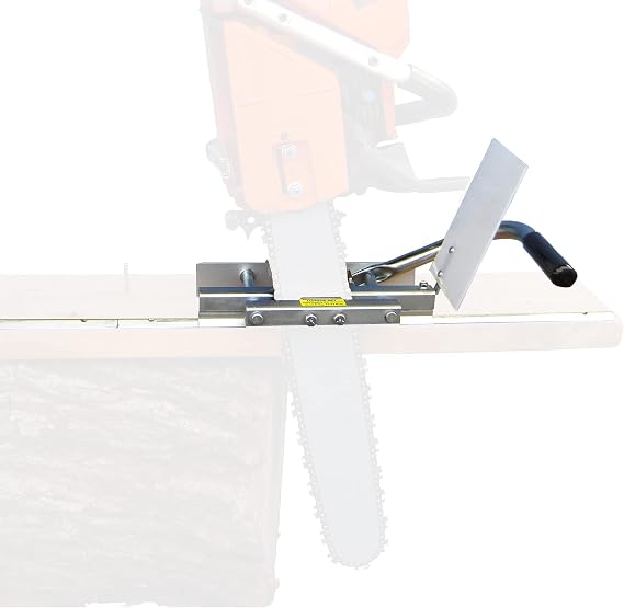 Granberg G555B Edging Mill for 16 to 36 Inch Chainsaw Bars with 12 ft Rails | For 50 to 70 cc or Larger Saws, Solid Steel Bar Required, Pressure Bolts Mount to Bar, Includes Wood Screws and Forming Nails