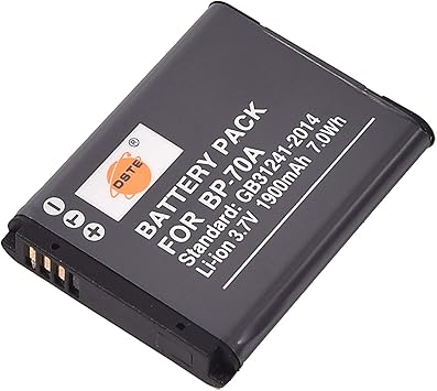 DSTE BP-70A BP70A Compatible with Samsung ST95 ST100 ST6500 SL50 SL600 TL205 WB30F WB35F DV150F ES65 ES67 MV800 PL80 Camera