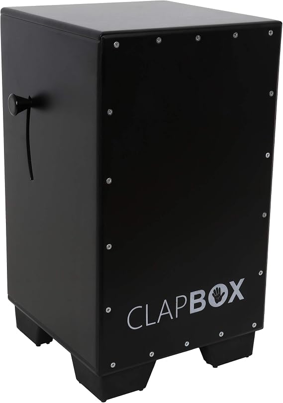 Clapbox Cajon Drum Box -Adjustable 3 Snare System -Made in India (black)