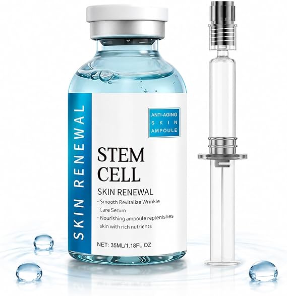 Stem Cell Serum for Face, Anti Aging Ampoule with PDRN, Collagen & Niacinamide, Hydrating Facial Essence for Firmer Radiant Skin, Sensitive Skin Care, Derma Roller Ready, 35ml | 28-Day Intensive Care
