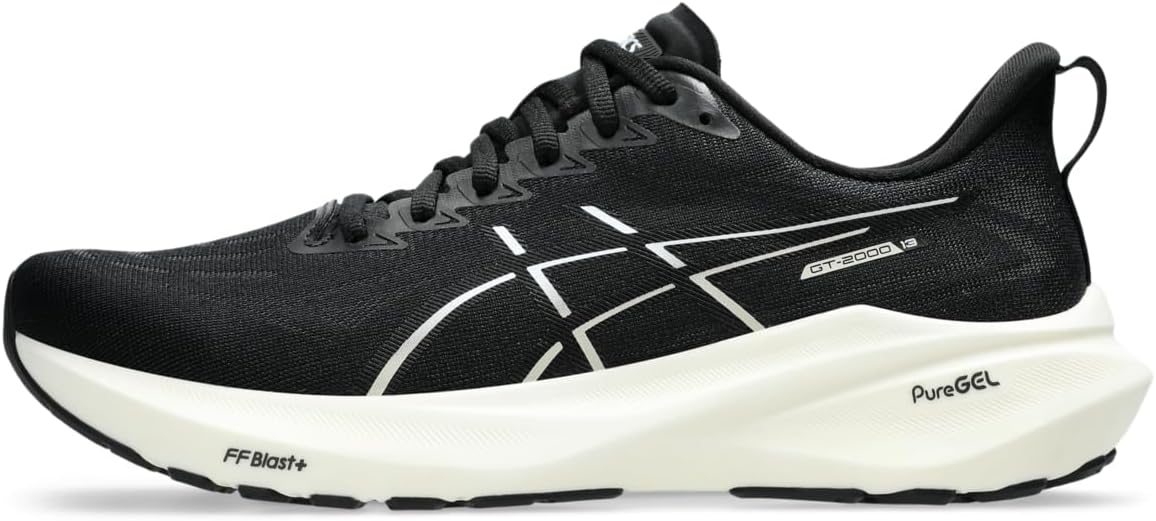 ASICS Men's GT-2000 13 Running Shoe, Black/White, 10 Wide