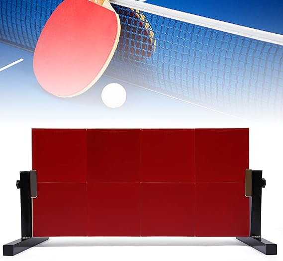 Ping Pong Sparring Return Board, Adjustable Angle & Height, Solid Wood & Galvanised Steel Practice Board For Indoor Training Equipment