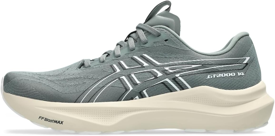 ASICS Men's GT-2000 14 Running Shoe, Monument/White, 10 M US