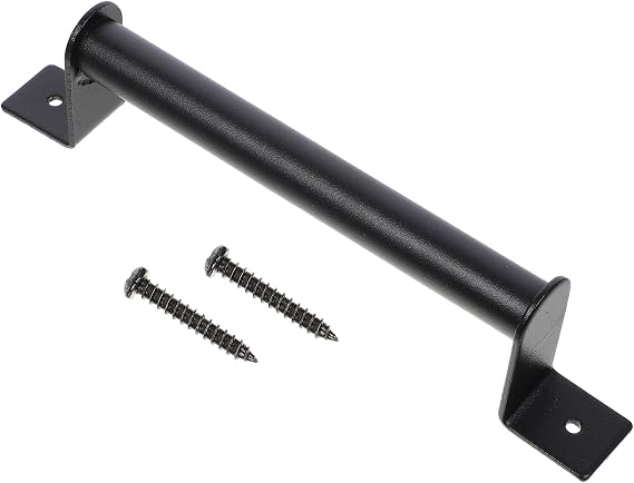 KOMBIUDA Barn Door Handle and Sliding Door Pull Knob Black Carbon Steel with Screws for Interior Closet Gate