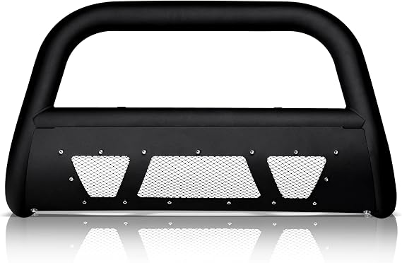 Armordillo 8716984 MS Series Studded Aluminum Mesh Bull Bar - Matte Black Fits 2004-2024 Ford F150 / 2003-2017 Expedition / 2003-2014 Lincoln Navigator / 2006-2008 Mark LT