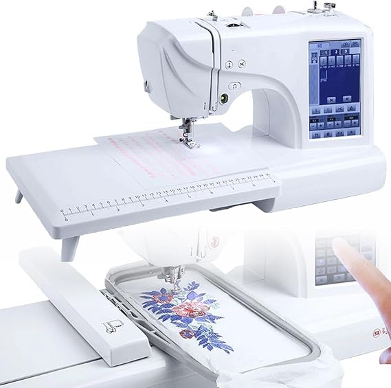 Automatic Sewing Machine Electric Embroidery Machine 158 Built-in Designs With 4"" X 9.2"" Embroidery Area And LCD Touch Screen, 210 Built-in Letters And 30 Pattern Borders, Sewing Made Easy
