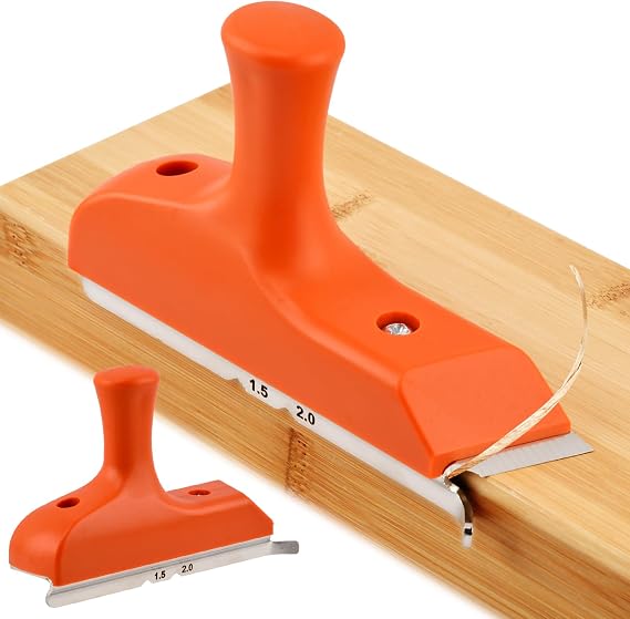Edge Banding Trimmer, 1.5"2" Manual Edge Chamfer Burr Scraper for Precision Trim, Woodworking Edge-Cutter Tool for Veneer/PVC/ABS on Straight, Curved, and Chamfered Edges