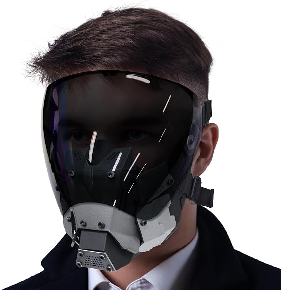 Punk Airsoft Mask, Gothic Costume Mask for Men