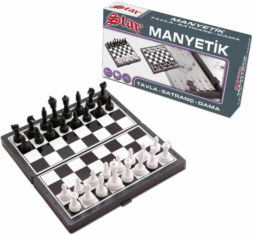 1050170 Magnetic Chess-Backgammon 2 in 1 Small Size