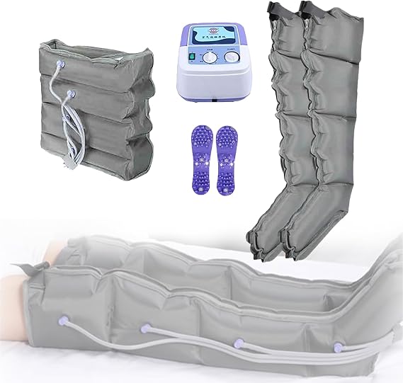 Lymphatic Drainage Massager for Circulation, 4 Cavity Electric Air Compression Leg Massager, Relieve Leg Pain with Lymphatic Drainage, Enhance Circulation