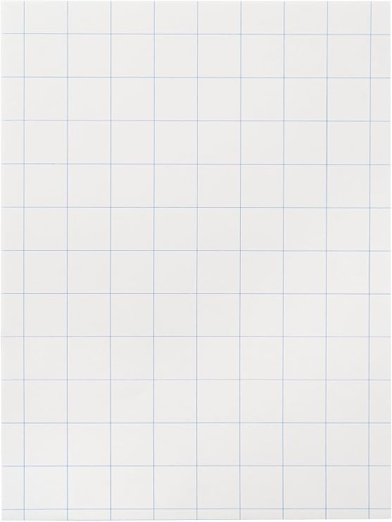 School Smart 85476 Cross Ruled 1 inch Drawing Paper - 9 x 12 inches - Ream of 500 - White