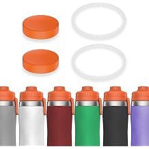 BOSORIO 3 Set Gaskets and Spill Stoppers Compatible with Gatorade Stainless Steel Sport Bottle 26oz, Replacement Lid Parts Rubber Seal Mouth Plug for Drink-Thru Cap