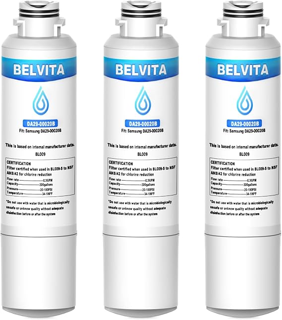 BELVITA Compatible with DA29-00020B Refrigerator Water Filter