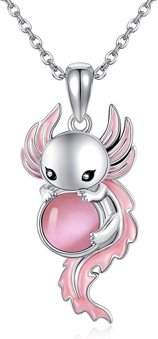 Paw/Bearded Dragon/Axolotl/Fox/Possum/Otter/Bat/Dragonfly/Phoenix/Peacock/Koala/Corgi Necklace Sterling Silver Cute Animal Necklace for Women Animal Jewelry Gifts for Women Mother