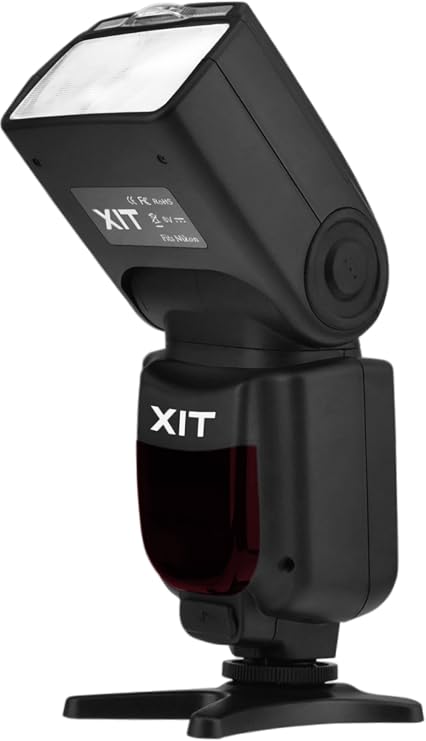 Xit XTDF260N Elite Series Digital SLR Auto-Focus Power Zoom E-TTL Flash with LCD Display, Bounce/Swivel for Nikon DSLR (Black)