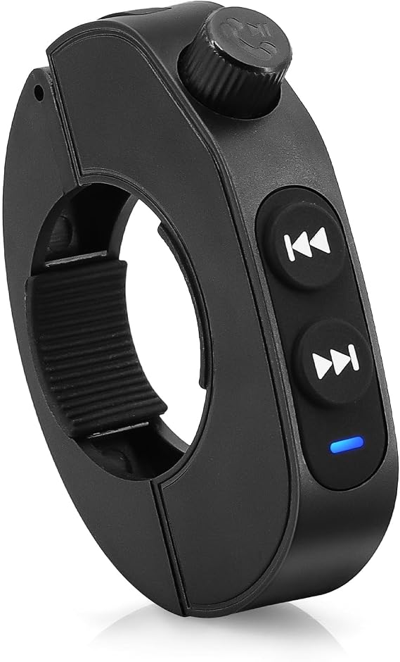 Wireless Bluetooth Media Button Steering Wheel Remote Control for Car Bike Motorbike Rechargeable IPX6 Waterproof Wireless Handlebar Remote Controller Compatible with iPhone/Android