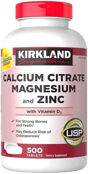 Kirkland Signature Calcium Citrate 500mg (500 Tablets)