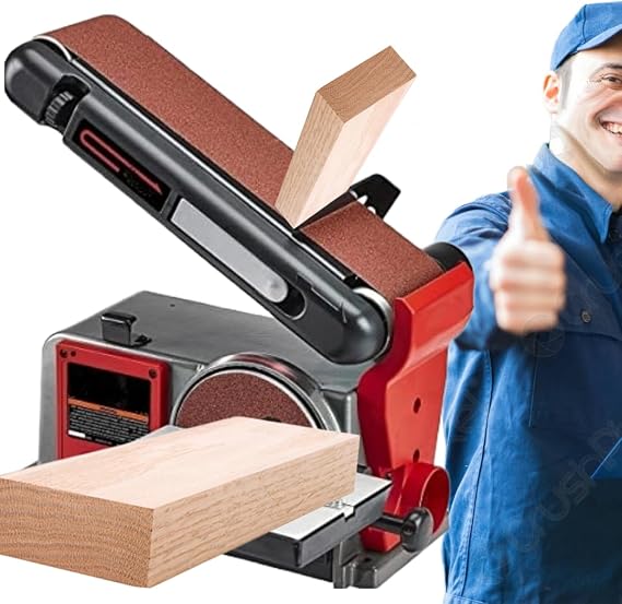 Powerful Belt and Disc Sander Compatible with Bauer Corded 4 inch x 36 inch Belt and 6 inch Disc Sander - Combination belt and disc sander for fast stock removal and smooth finishes