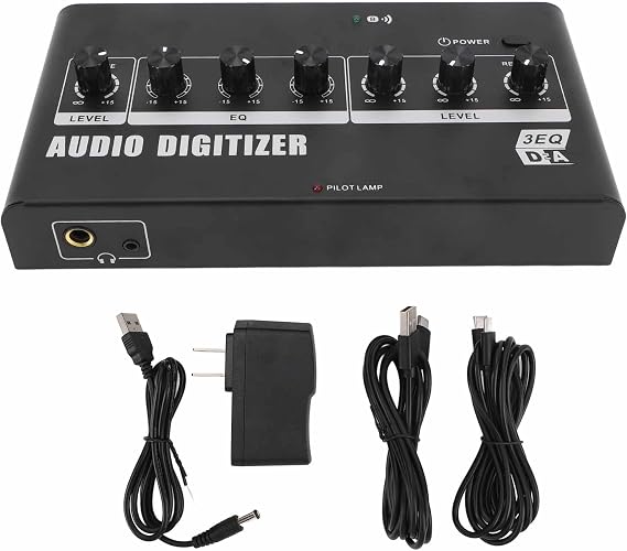 Digital to Analog Audio Converter, DA Converter Optical to 3.5mm Jack Output Toslink Optical with Type C Interface 100240V (US Plug