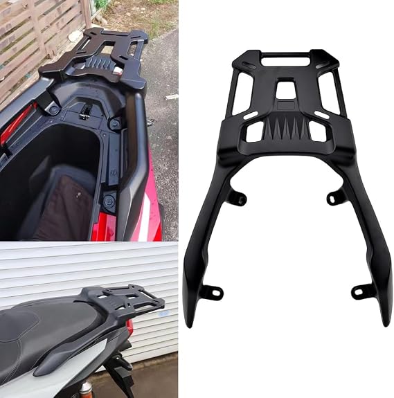 Motorcycle Rear Luggage Storage Racks Extended Shelf for ADV160 ADV 160 ADV-160 2023-2027, Aluminum Trunk Top Box Carrier Bracket Plate Kit Rear Cargo Saddlebag Support Holder (No.2)