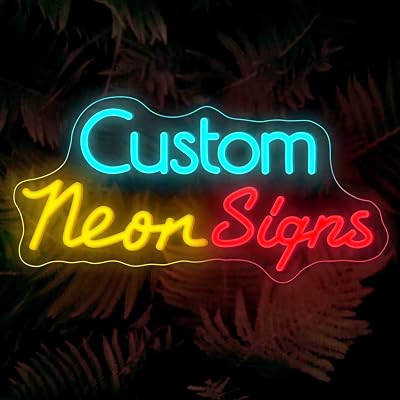 Custom Neon Signs, Personalised Led Neon Sign Lights Customizable for Wall Decor Wedding Birthday Party Bedroom Bar Shop Name Logo Salon Beauty Business Light Up Lights