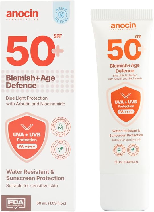 anocin blemish Anti Stain And Skin Tone Synchronizer Sunscreen Cream Spf 50 Anti-Aging 50 ml