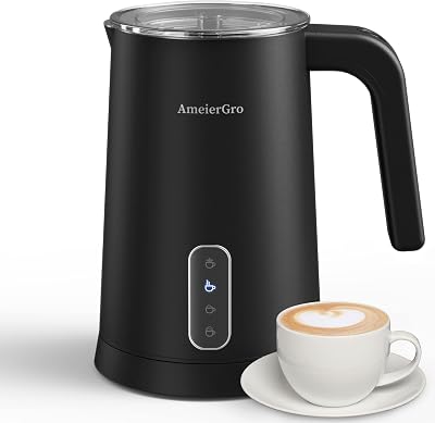 Milk frother for coffee，Electric milk frother and steamer, coffee frother electric,4 IN 1 Multifunction,milk steamer and warmer,Hot Cold foam Dense Airy foamer,matcha latte whisk frother
