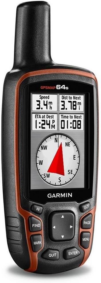 Garmin 010-01199-10 GPSMAP 64s Worldwide with High-Sensitivity GPS and GLONASS Receiver