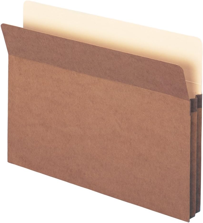 Smead File Pocket, Straight-Cut Tab, 1-34 Expansion, Letter Size, Redrope, 25 per Box 73214