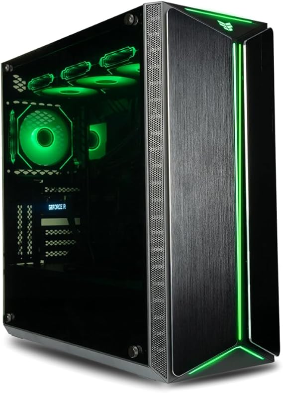Computer Upgrade King Mantis V2 ATX Gaming Case: Superior Cooling with 6 Pre-Installed ARGB PWM Fans (600-2000rpm), Vented Aluminum Front Panel, 403mm GPU & EATX Support.