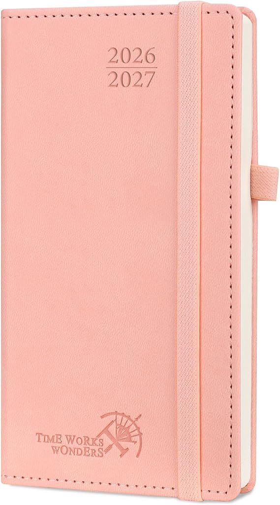 POPRUN 2026-2027 Academic Pocket Diary Week to View Slim (8.8x16.3cm)